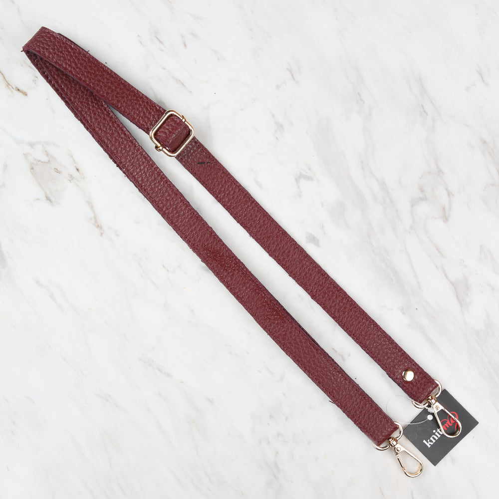 Knitme Sürgü Tokalı Çanta Askısı 130x2 cm Bordo BA-0072